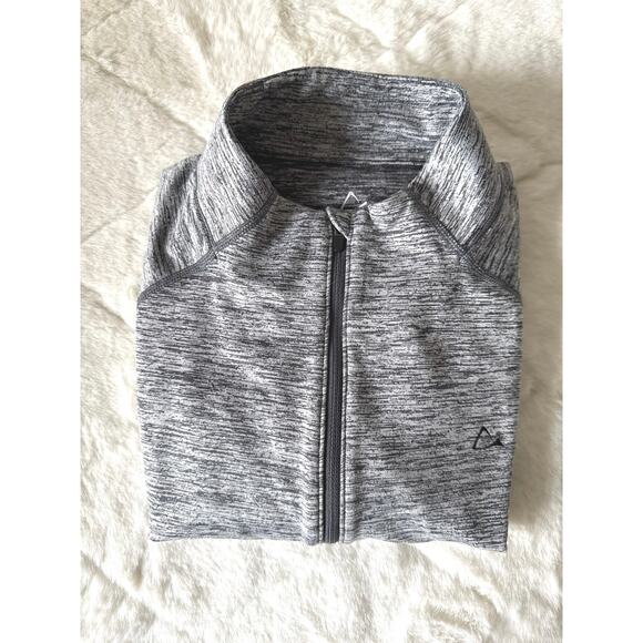 Paradox Womens Large Gray Base Layer 1/4 Zip Mock Neck Thumb Holes Pullover - Picture 9 of 9